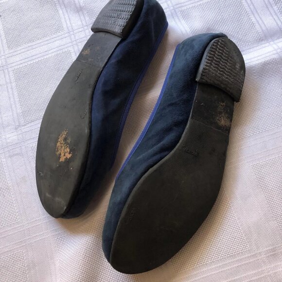 Blue suede leather Repetto shoes, flats, ballerina, size 9.5 US or 40 EU - Picture 2 of 2